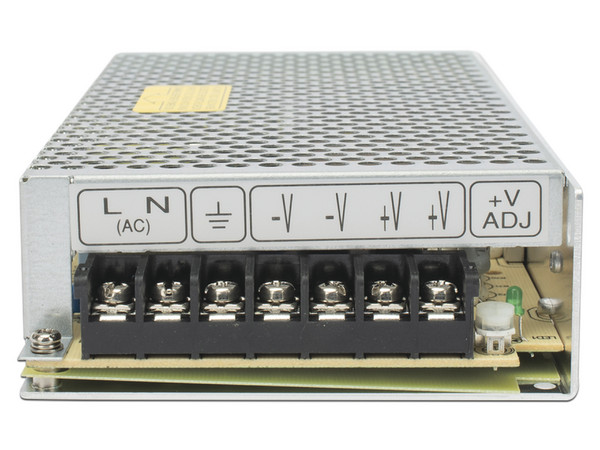 Fuente de Poder Industrial Conmutada Mean Well de 24Vcd, 150W, 6.5A.