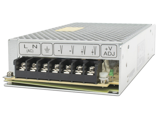 Fuente de Poder Industrial Conmutada Mean Well de 24Vcd, 150W, 6.5A.