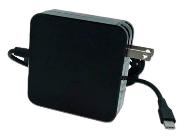 Adaptador de Corriente OEM USBC-65WB, de 65W, USB-C. Color Negro.