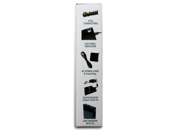 NB PLUS Adaptador de Corriente Universal con cargador USB y puntas intercambiables para Laptop
