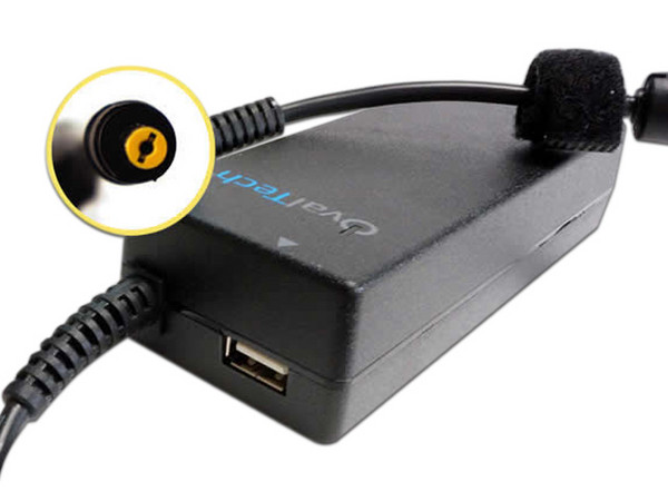 Adaptador de corriente OvalTech para laptop Acer One, Dell Mini.