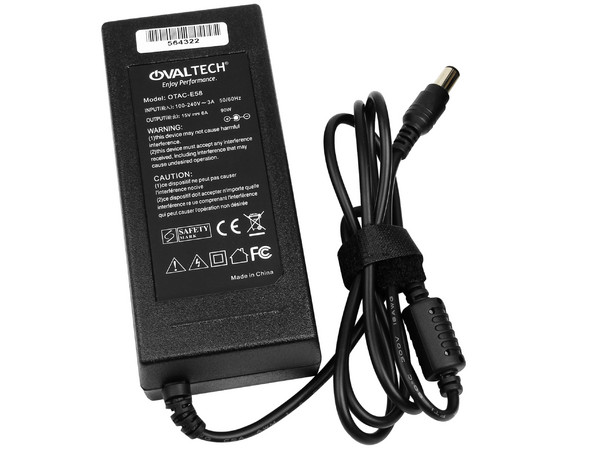 Adaptador de corriente OvalTech OTAC-E58 para Laptop IBM, Lenovo y Thosiba de 15V/6AH.