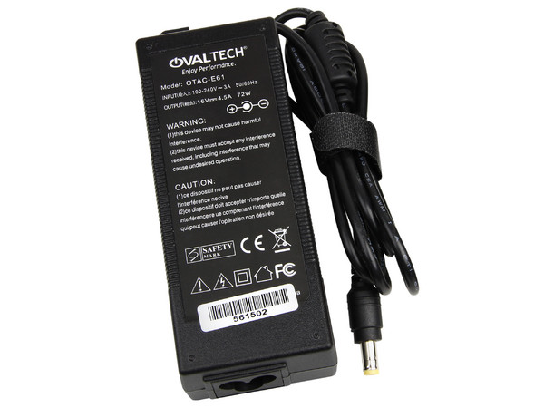 Adaptador de corriente OvalTech OTAC-E61 para Laptop IBM, Lenovo Panasonic, Acer y Dell de 16V/4.5AH.