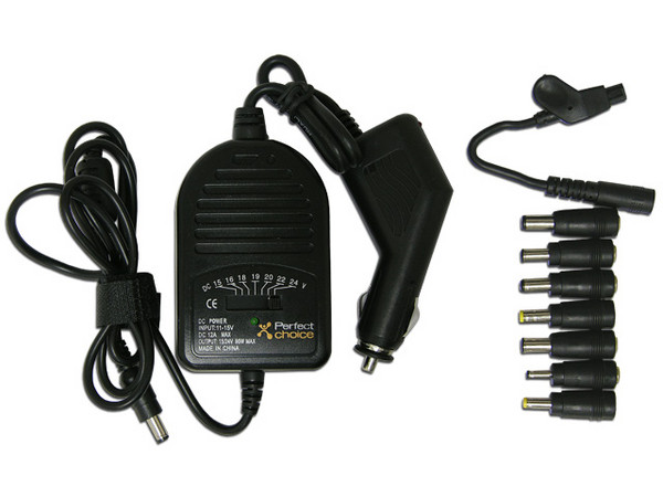 Adaptador Universal de Poder para Auto con 8 tipos de Puntas Removibles, 7 Voltajes Diferentes