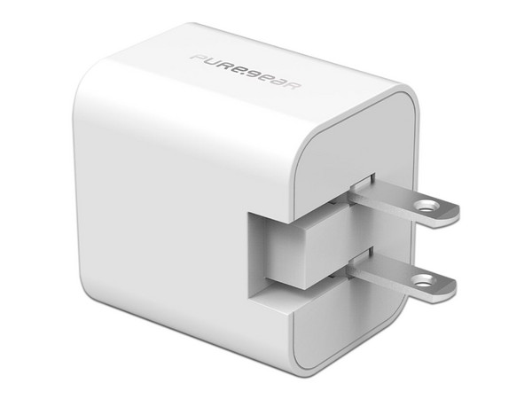 Cargador de Pared PUREGEAR de 30 W, 1 puerto USB-C PD, Color Blanco.