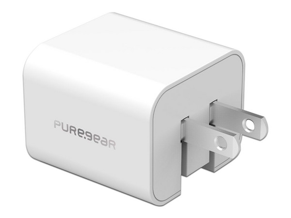 Cargador de Pared PUREGEAR de 30 W, 1 puerto USB-C PD, Color Blanco.