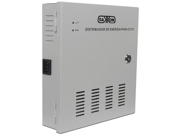Fuente de Poder SAXXON PSU1230D18, 12V CD, 30 Amperes, Distribuidor para 18 cámaras, 1.65 Amperes, Certificacion UL.