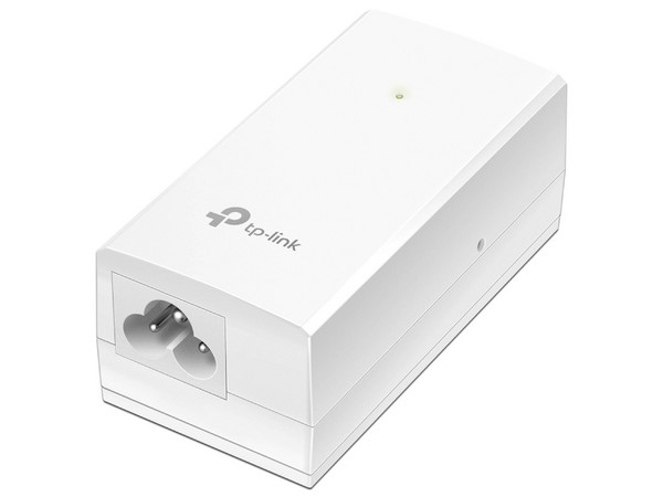 Inyector PoE Pasivo TP-Link de 48V 18W con 2 Puertos Gigabit Ethernet y Montaje en Pared.