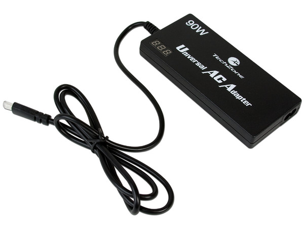 Adaptador de Corriente Universal de 90W con 11 puntas intercambiables.   
