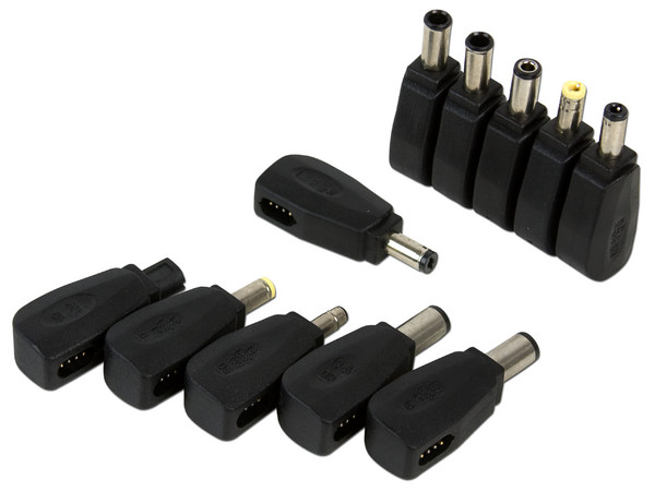 Adaptador de Corriente Universal de 90W con 11 puntas intercambiables.   