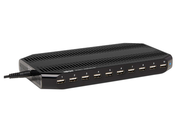 Estación de Carga USB Tripp Lite de 10 puertos USB 2.4A. Color Negro.