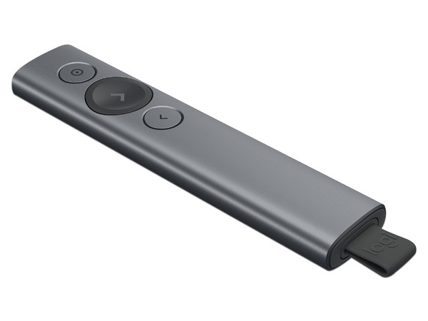 Presentador inalámbrico Logitech Spotlight. Color Gris