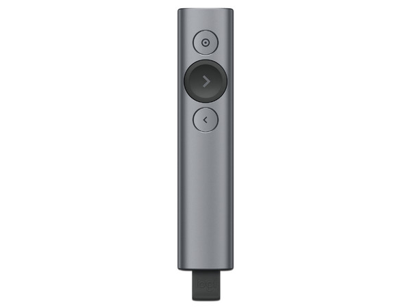 Apuntador Logitech Spotlight Presentation Remote, Bluetooth, RF, USB. Color Gris.