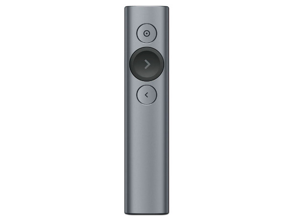 Apuntador Logitech Spotlight Presentation Remote, Bluetooth, RF, USB. Color Gris.