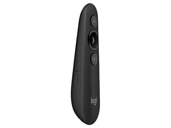 Presentador Inalámbrico Láser Logitech R500s, Hasta 20m, Color Negro.