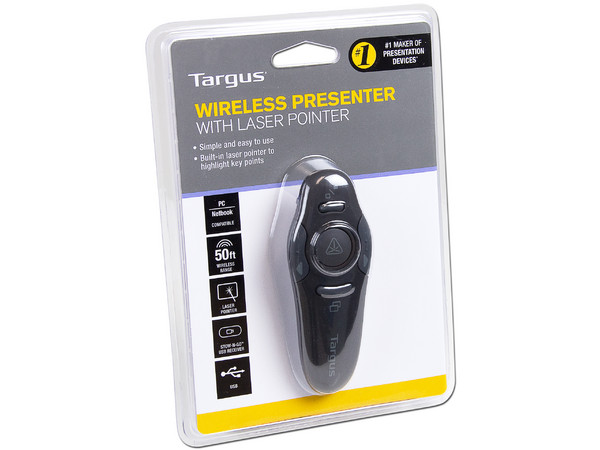 Presentador Inalámbrico Targus con puntero Láser, USB.