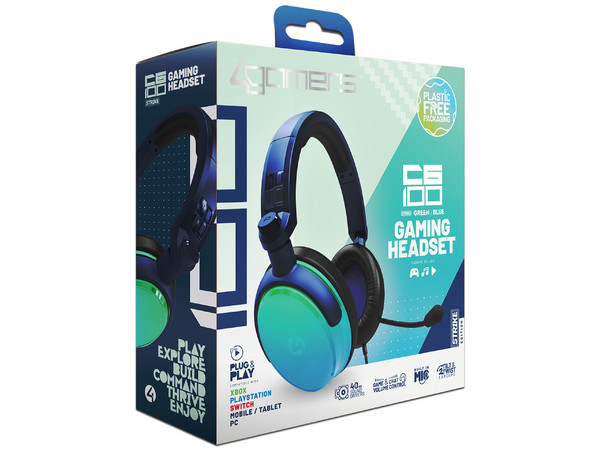 Audífonos Gamer tipo Diadema 4Gamers C6-100-SGB-4G, Respuesta de Frecuencia 20Hz - 20kHz, 3.5mm, Color Azul.
