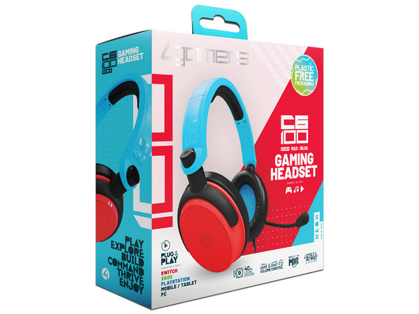 Audífonos Gamer 4Gamers C6-100BLU-RED-4G, Respuesta de Frecuencia 20hz - 20kHz, 3.5mm, Color Azul.