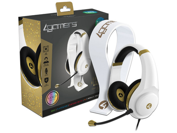 Audífonos Gamer con Micrófono 4Gamers XP-Gold, 3.5mm.