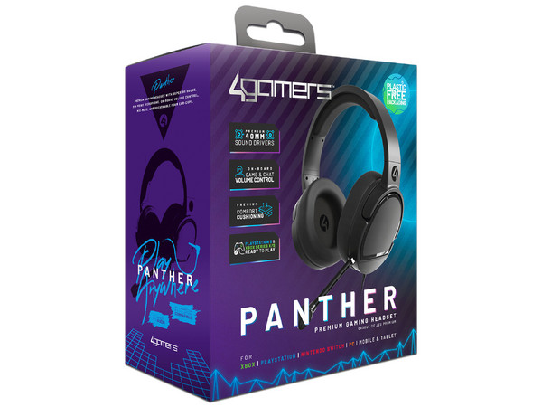 Audífonos Gamer 4Gamers XP-PANTHER-4G, Alámbrico, 3.5mm. Color Negro