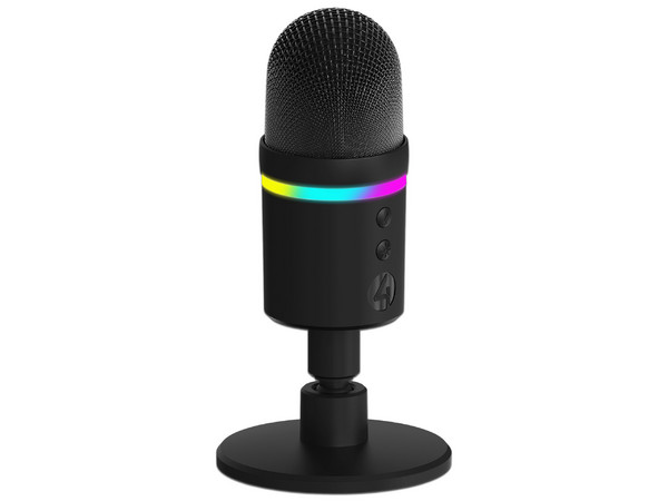 Micrófono Gamer 4Gamer , Iluminación RGB, Respuesta de Frecuencia 20Hz - 20kHz USB, Color Negro.