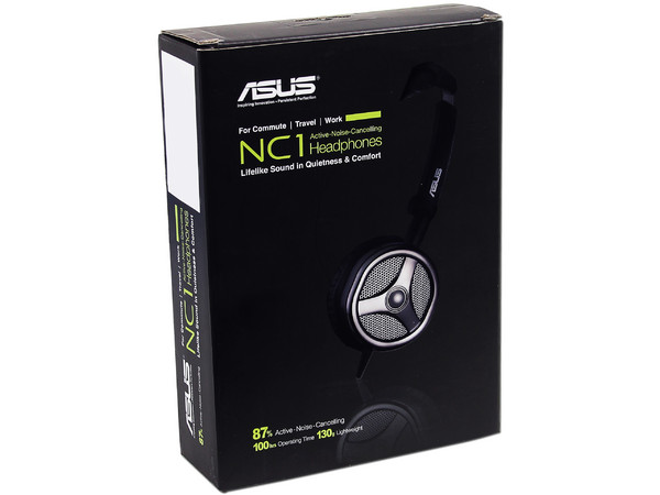 Audífonos Plegables Asus NC1 con Cancelación de Ruido y respuesta de frecuencia a 22,000Hz. Color Negro