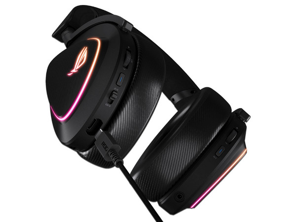 Audifonos Gamer ASUS ROG Delta II, Inalámbrico, Bluetooth, USB Tipo C, RGB, Color Negro.