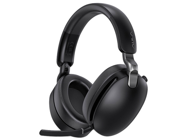 Audífonos Gamer Tipo Diadema con Micrófono AULA A500, Respuesta de Frecuencia de 50Hz a 2KHz, Cancelación de Ruido ANC, Bluetooth, Receptor USB, USB. Color Negro.