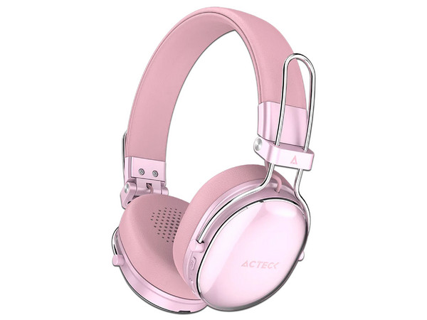 Audífonos Tipo Diadema Acteck Luxe Chic HP710, Respuesta de Frecuencia 20Hz - 20kHz, Bluetooth, Color Rosa.