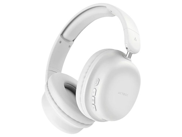 Audífonos, Acteck, Honour 2 Plus HP626, Inalámbricos, Auxiliar 3.5 mm, USB Tipo C, Micrófono, Color Blanco.