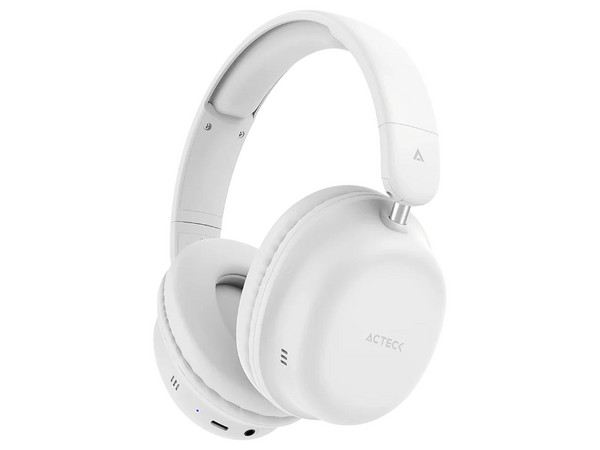 Audífonos, Acteck, Honour 2 Plus HP626, Inalámbricos, Auxiliar 3.5 mm, USB Tipo C, Micrófono, Color Blanco.