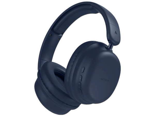 Audífonos Inalámbricos Bluetooth Honour 2 Plus HP626 Acteck: Cancelación de Ruido, Bluetooth 5.4, Conexión USB-C. Duración de Batería 25h. Color Azul.