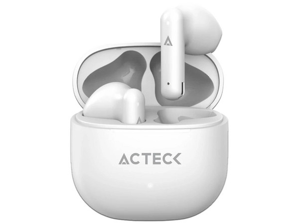Audífonos Inalámbricos Acteck Flow AIR EF590W, Con Estuche de Carga, Respuesta de Frecuencia 20Hz - 20kHz, Bluetooth, Compatible Con Android e iOS. Color Blanco.
