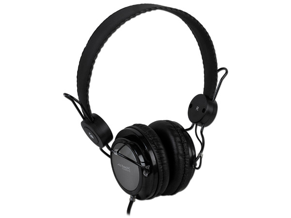 Audífonos Acteck Crystal Sound modelo AF-540, con Micrófono y control de volumen en el cable.