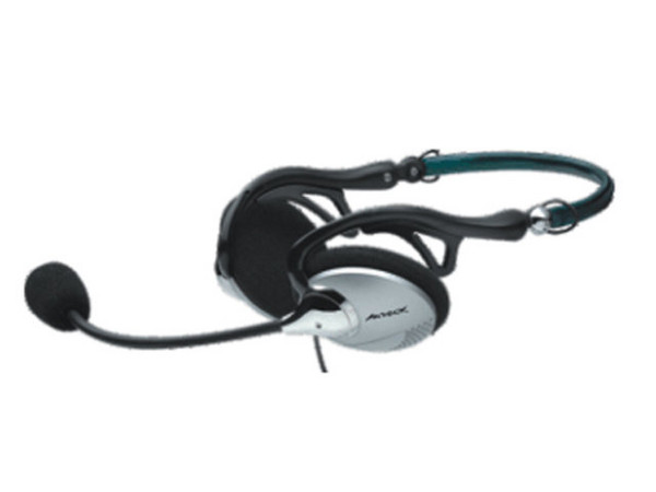 Audífonos con micrófono, diadema flexible que facilita su almacenaje y transporte, control de volumen integrado en el cable.