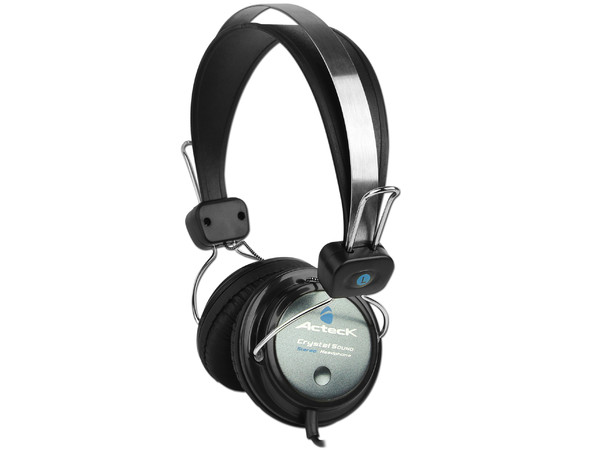 Audífonos Acteck Crystal Sound modelo AF540, con Micrófono y control de volumen en el cable.