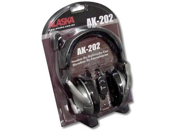 Auricular ALASKA para multimedia con microfono, control de volumen