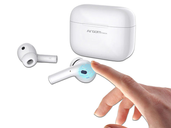 Audífonos Inalámbricos Argomtech Skeipods E70, Smart Touch Control, Bluetooth, Color Negro.
