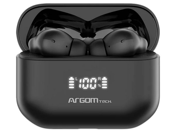 Audífonos Inalámbricos Argomtech SkeiPods E86 True Wireless, Con Estuche de Carga, Bluetooth, Cancelación de ruido ENC, Color Negro.
