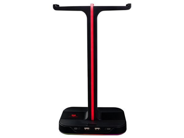 Soporte BalamRush BR-931502 para Audífonos Gamer, RGB, con 2 Puertos USB.