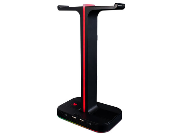 Soporte BalamRush BR-931502 para Audífonos Gamer, RGB, con 2 Puertos USB.