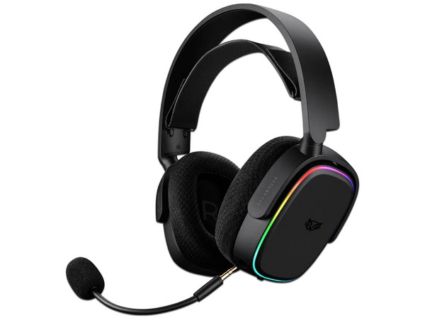 Audífonos Gamer Alámbricos/Inalámbricos Balam Rush AEON HS999, 2.4MHz, Bluetooth, 3.5mm, RGB. Color Negro.