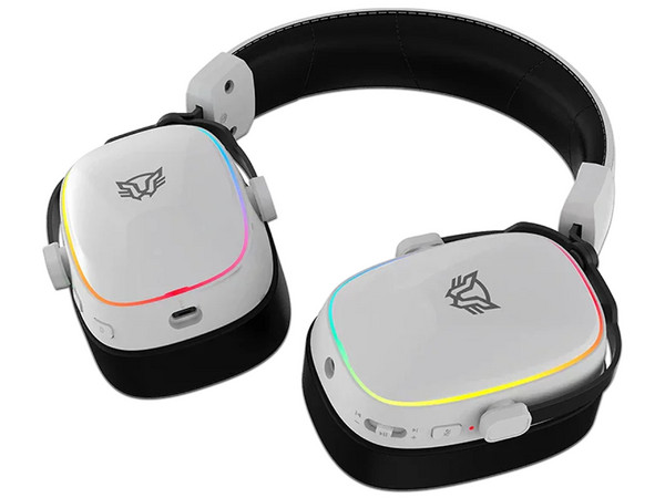Audífonos Gamer Inalámbricos, Aeon 3, HS1000, Over Ear, Bluetooth V5.4, 2.4 MHz, Auxiliar, Bocinas De 50 mm, Micrófono Desmontable, Sonido 7.1, Compatibles Con PC, Dispositivos Móviles Y Consolas, Recargables, RGB, Color Legend Blanco.