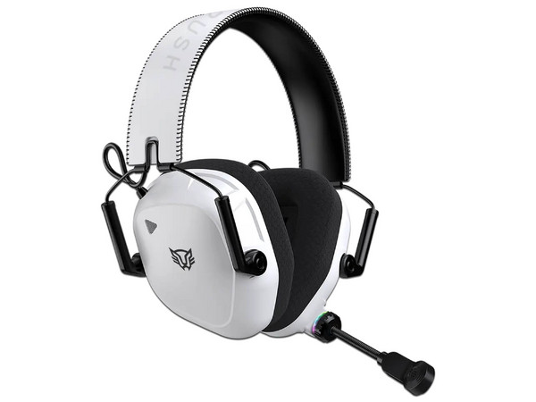 Audífonos Gamer Balam Rush Pilot Pro HS808, Inalámbricos, over-ear, bocinas de 40 mm, micrófono fijo, sonido 7.1, compatible con PC, dispositivos móviles y consolas, conexión USB, color blanco.