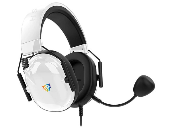 Audífonos Gamer Balam Rush Aviator Level HA757, alámbricos, over-ear, bocinas de 53 mm, micrófono fijo, sonido 7.1, compatible con PC, dispositivos móviles y consolas, RGB, conexión USB, color blanco.
