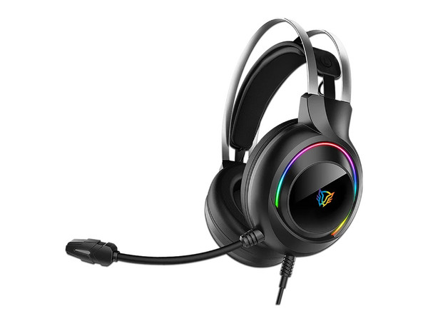 Audífonos Gamer Balam Rush Hesix II HS688 Azender, RGB, 3.5mm. Color Negro