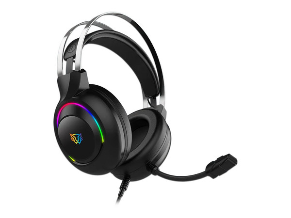 Audífonos Gamer Balam Rush Hesix II HS688 Azender, RGB, 3.5mm. Color Negro