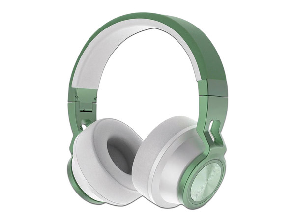 Audífonos Inalámbricos tipo Diadema Backdrop BDH-1N, Bluetooth 5.3, USB-C, 3.5mm. Color Blanco/Verde.