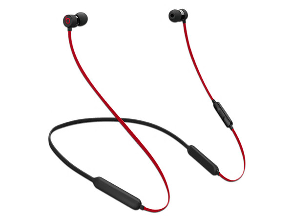 Audífonos con micrófono BeatsX, batería recargable, Bluetooth, color Negro/Rojo.