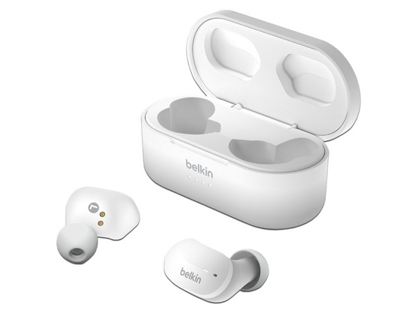 Audífonos inalámbricos Belkin, Bluetooth 5.0, resistentes al agua IPX5. Color Blanco.